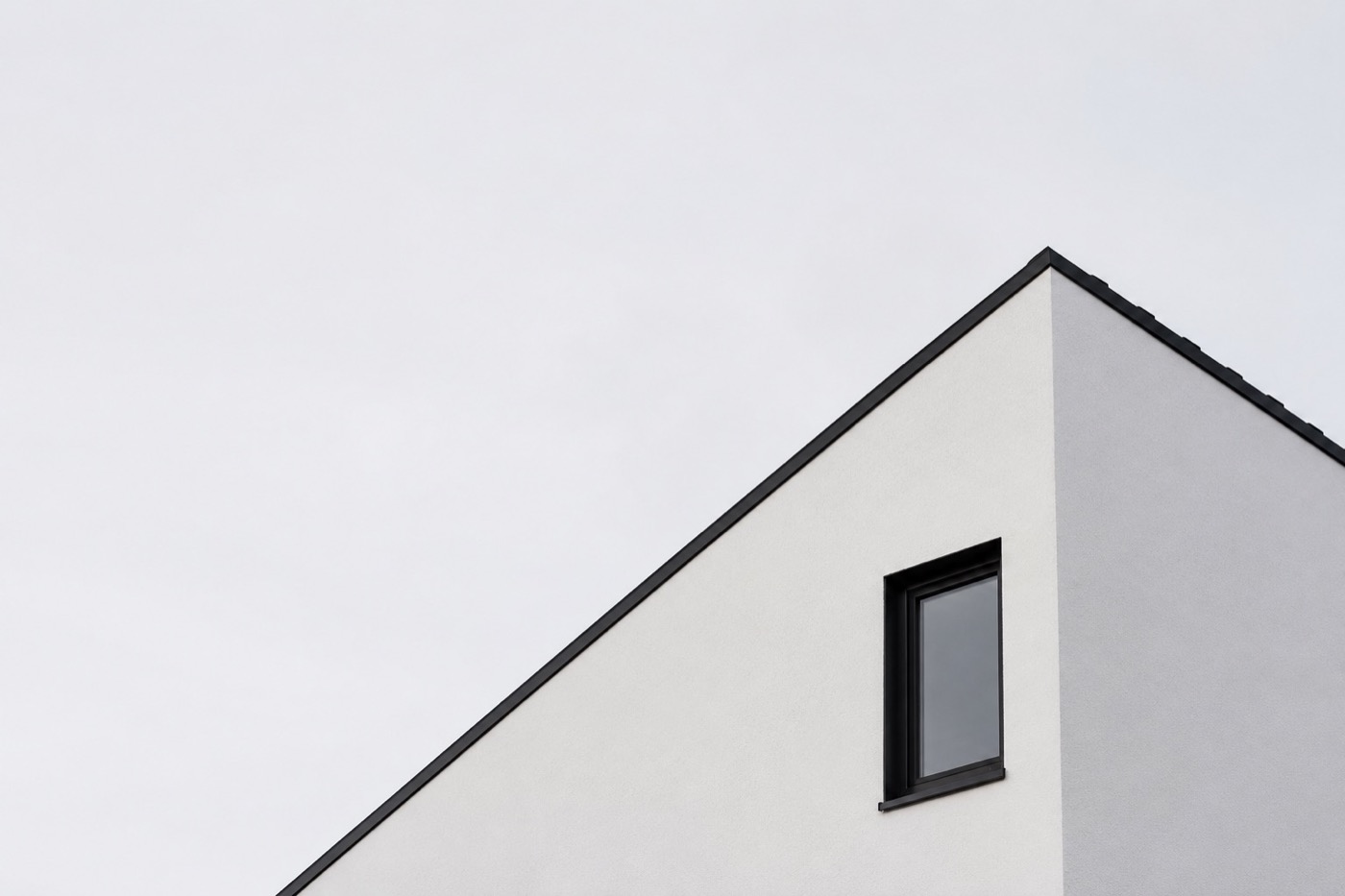 Close-up of a house gable against the sky