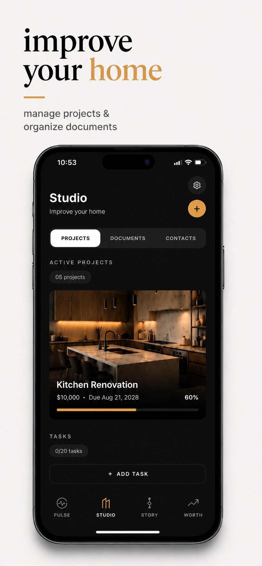 ROQ Studio projects screen