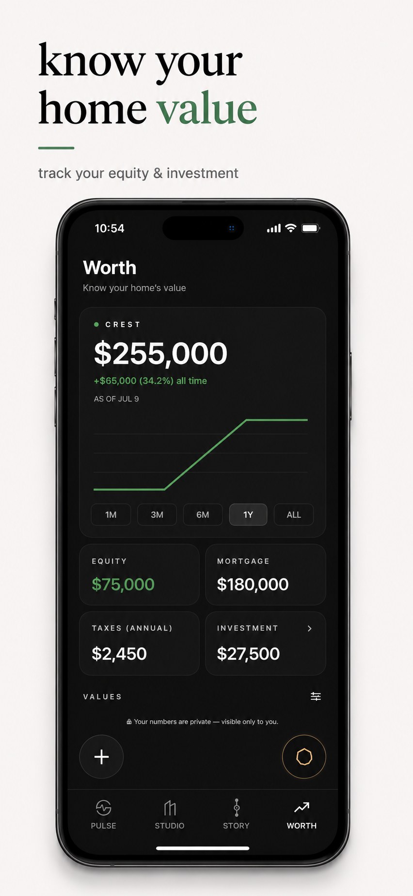 ROQ Worth finance screen